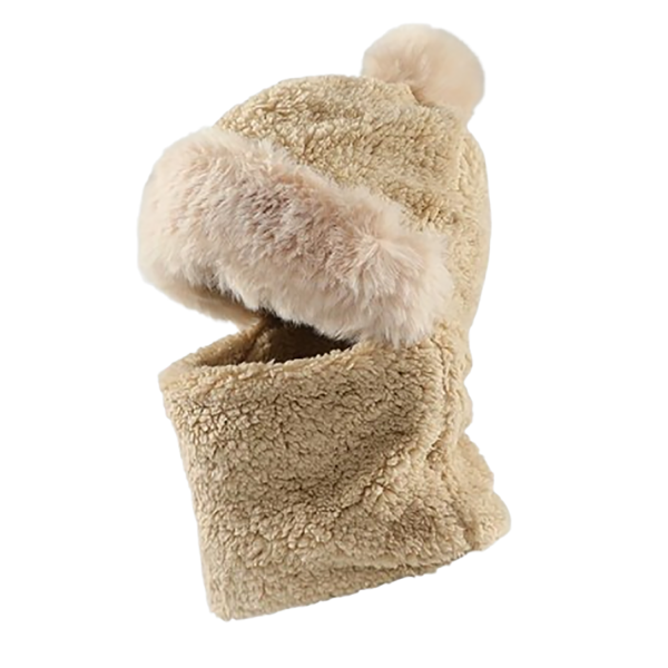 Integrated Beanie Hat and Scarf