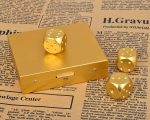 5 Pieces Aluminum Alloy Dice W/ Square Case
