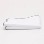 Solid White Pocket Square w/ Embroidered Edge