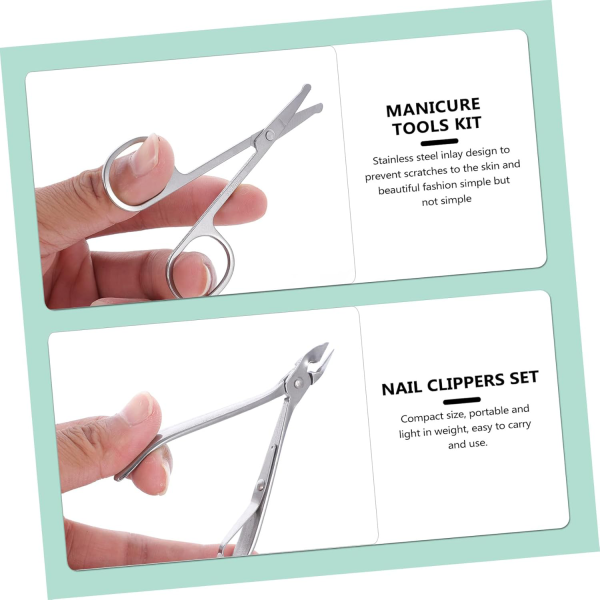 stainless steel beauty set w/ zipper bag