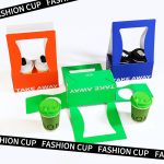 Colorful Fahion Paper 2 Cup Holder W/ Handles
