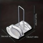 Stainless Steel Kitchen Lid and Spoon Rest Organizer