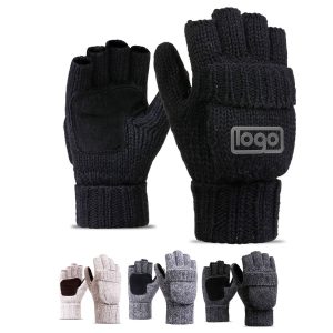 Wool and fleece gloves