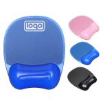 PU Leather Mouse Pad with Silicone Wrist Rest