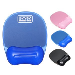 PU Leather Mouse Pad with Silicone Wrist Rest
