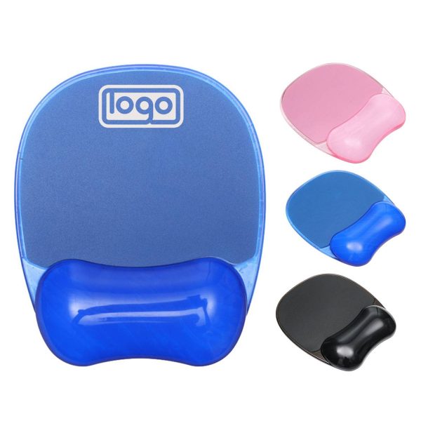 PU Leather Mouse Pad with Silicone Wrist Rest