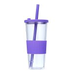 24 Ounce Plastic Cup With Straw