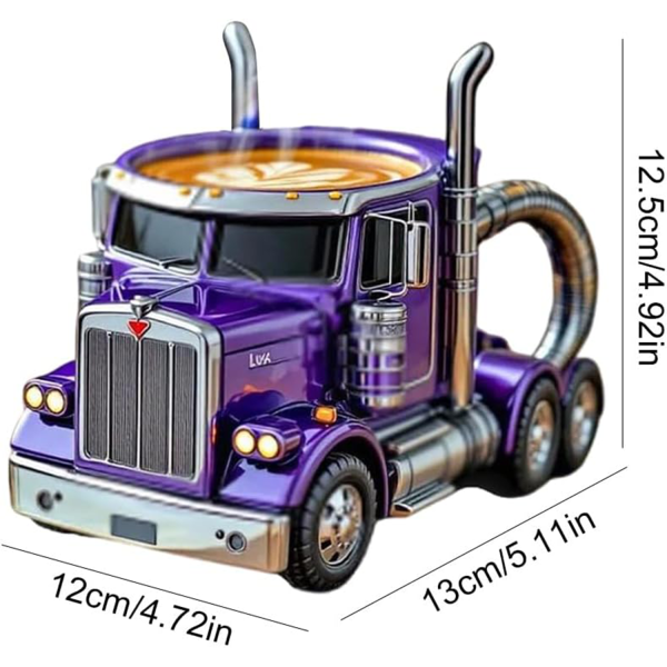 Creative Stainless Steel Semi Truck Coffee Mug