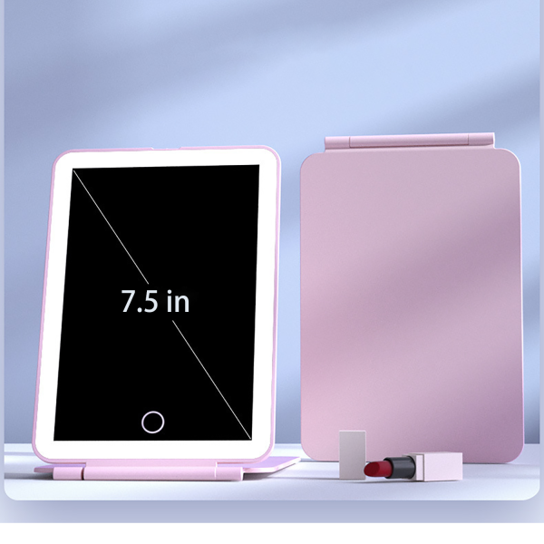 Portable Folding Tricolor Light Led Makeup Mirror