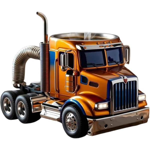 Creative Stainless Steel Semi Truck Coffee Mug