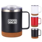 Double-Layer Stainless Steel Mug w/ Cork Base Pad