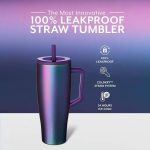 30&40 OZ Stainless Steel Tumbler Cup w/ Handle and Straw