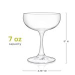7 OZ Margarita Martini Drinking Cocktail Coupe Glass