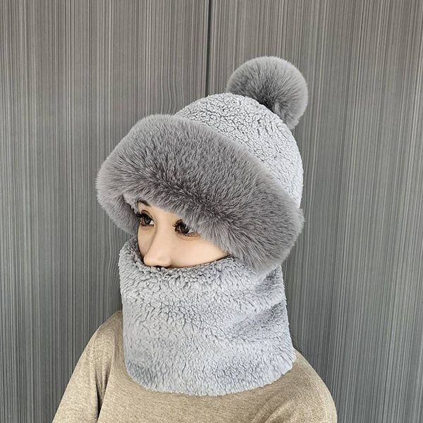Integrated Beanie Hat and Scarf