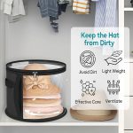 Transparent Foldable Hats Storage Box w/ Handle