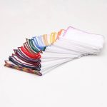 Solid White Pocket Square w/ Embroidered Edge