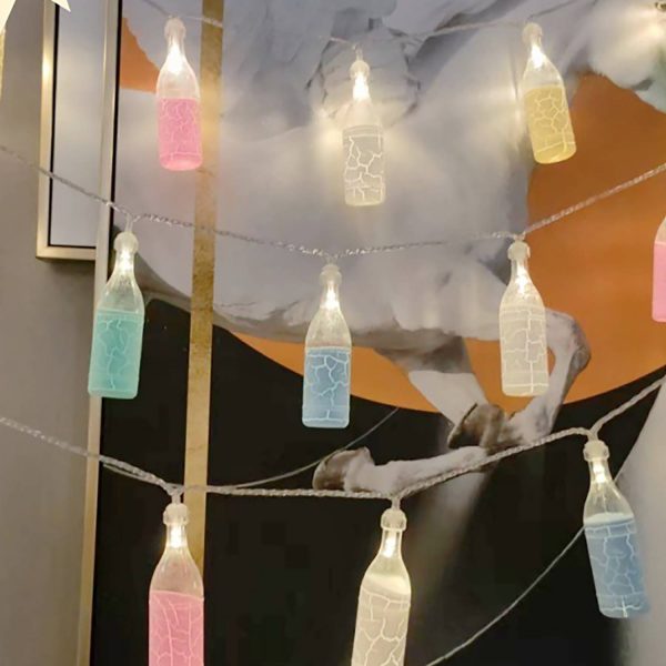 Beer Bottle-Shaped Glowing Atmosphere Lamp USB String Light