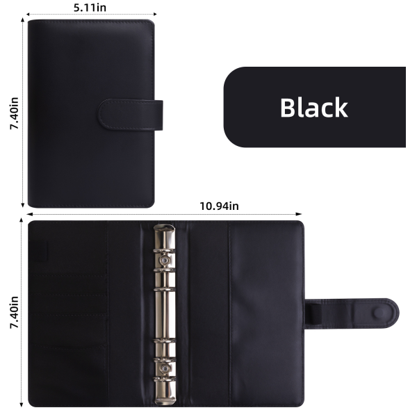 A6 PU Leather 3 Ring Binder/Notebook