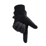 Deerskin and velvet winter warm gloves