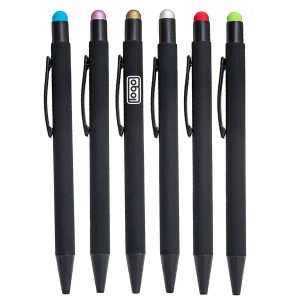 Metal Color Pop Rubberized Stylus Pens