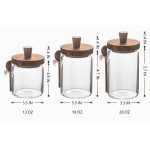 13&18&28 OZ Coffee Bean Cup Jar Glass Bottle W/ Spoon