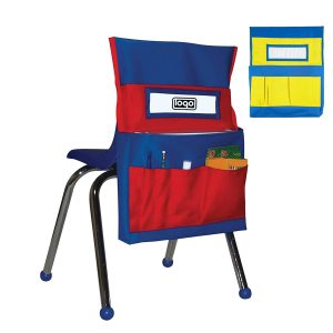 Classroom Organizer Label Slot Multiplechair Back Pockets
