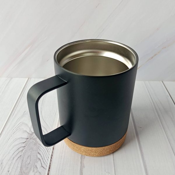 Double-Layer Stainless Steel Mug w/ Cork Base Pad