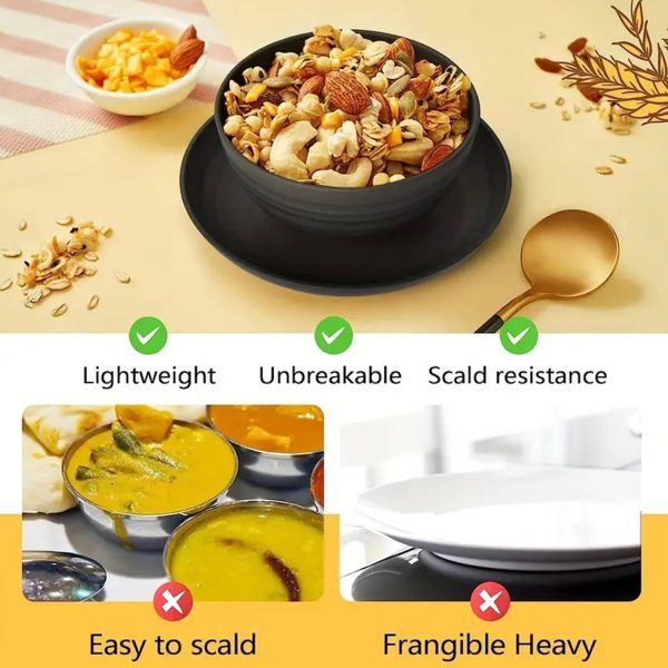 16Pcs Wheat Straw Kitchen Dinnerware Set