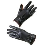 Women Touch Screen Leatherette Warm Gloves