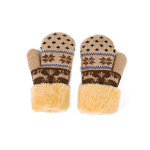 Christmas knitted gloves