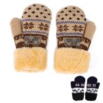 Christmas knitted gloves
