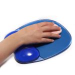 PU Leather Mouse Pad with Silicone Wrist Rest