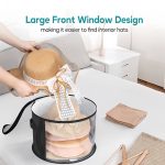 Transparent Foldable Hats Storage Box w/ Handle