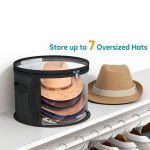 Transparent Foldable Hats Storage Box w/ Handle