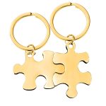 Stainless Steel Puzzle-shaped Key Chain