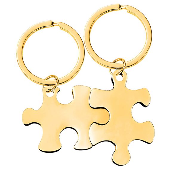 Stainless Steel Puzzle-shaped Key Chain