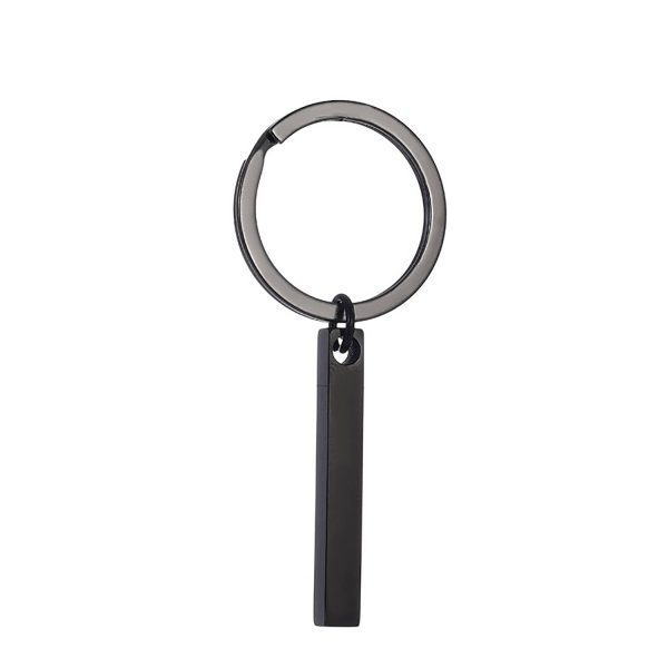 Stainless Steel Bar-shaped Keychain