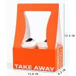 Colorful Fahion Paper 2 Cup Holder W/ Handles