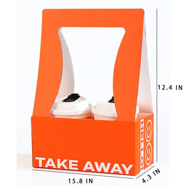 Colorful Fahion Paper 2 Cup Holder W/ Handles