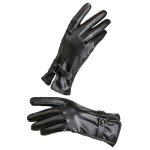 Women Touch Screen Leatherette Warm Gloves