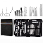 stainless steel beauty set w/ zipper bag