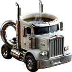 Creative Stainless Steel Semi Truck Coffee Mug