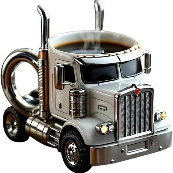 Creative Stainless Steel Semi Truck Coffee Mug
