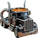 Creative Stainless Steel Semi Truck Coffee Mug
