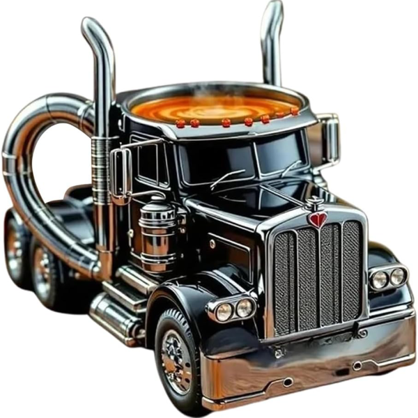 Creative Stainless Steel Semi Truck Coffee Mug