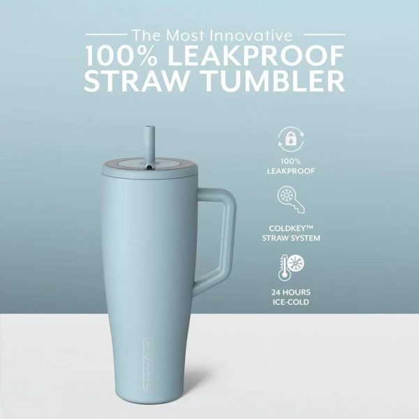 30&40 OZ Stainless Steel Tumbler Cup w/ Handle and Straw