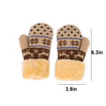 Christmas knitted gloves