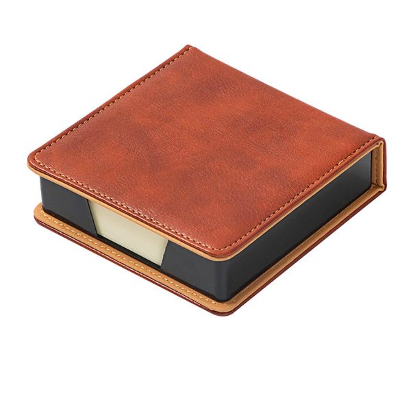 Leather Sticky Note Storage Box