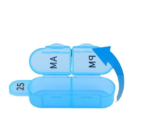 BPA-Free Portable Monthly Pill Organizer w/ AM/PM Labels