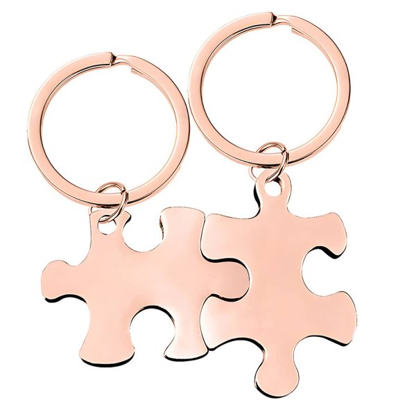 Stainless Steel Puzzle-shaped Key Chain